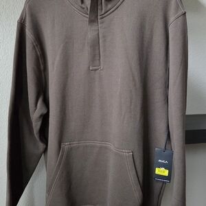 RVCA Men's Chocolate Brown Hoodie